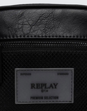 Replay Mens Fm3697 Vintage Look Crossbody Bag In Black