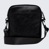 Replay Mens Fm3697 Vintage Look Crossbody Bag In Black