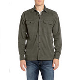Replay Mens Short Sleeves Shirt In Dark Olive