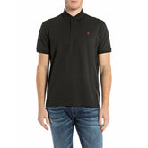 Replay Mens Embroided R Golfer In Black