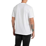 Replay Mens Custom Print Short Sleeves T-Shirt In White