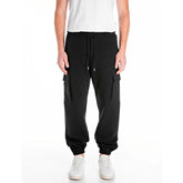 Replay Mens Cargo Trackpants In Black