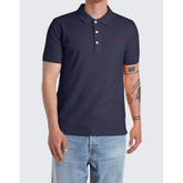 Replay Mens Short Sleeve Golfer In Navy