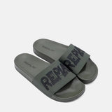 Replay Mens Up Tag Slides In Military Green