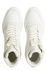 Calvin Klein High Top Lace Up Sneaker In White