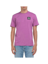Replay Mens Custom Print Short Sleeves T-Shirt In Purple