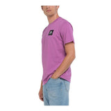 Replay Mens Custom Print Short Sleeves T-Shirt In Purple