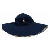 Polo Womens Floral Reversible Bucket Hat In Blue/Stone Multi