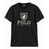 Polo Mens Crew Crew Neck Printed Short Sleeves T-Shirt In Black