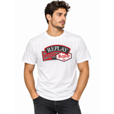 Replay Mens Printed T-Shirt In White