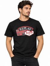 Replay Mens Printed T-Shirt In Black