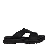 Hush Puppies Mens Charlie II Leather Sandals In Black