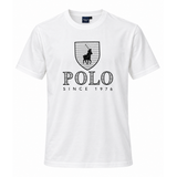 Polo Mens Crew Crew Neck Printed Short Sleeves T-Shirt In White