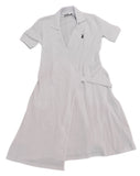 Polo Womens Mbali Short Sleeves Wrap Golfer Dress In White