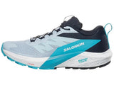 Salomon Womens Sense Ride 5 Shoes In Cashmere Blue,Carbon,Peacock Blue