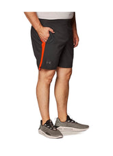 Under Armour Launch 5" Shorts In Grey & Orange