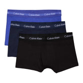Calvin Klein Mens 3 Pack Trunks Set In Blue