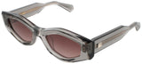 Valentino V-Tre Sunglasses For Women In Clear Grey