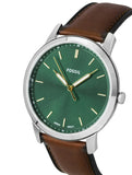 Fossil Mens Minimimalist Brown Leather Casual Watch