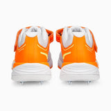 Puma Mens Cricket Bowling Shoes In White/Orange/Yellow