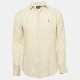 Polo Plain Linen Shirts For Men In Birch