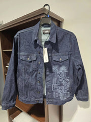 Karl Lagerfeld Unisex Denim Jacket In Navy