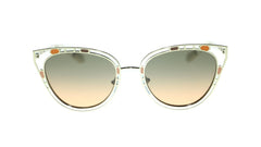 Bvlgaria Gold Frame Sunglasses For Women In Light Gold with Orange