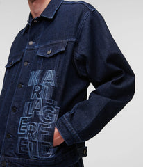 Karl Lagerfeld Unisex Denim Jacket In Navy