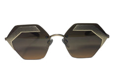 Bv;gari Gold Mirror Serpent Unisex Sunglasses In Gold