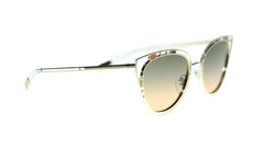 Bvlgaria Gold Frame Sunglasses For Women In Light Gold with Orange