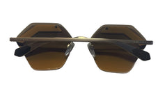 Bv;gari Gold Mirror Serpent Unisex Sunglasses In Gold