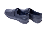 Green Cross Ladies Self Fastening Strap Shoe In Navy