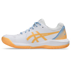 Asics Womens Gel-Dedicate Padel Shoes White/Orange Glow
