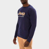 Jeep Mens Fashion Graphic Basic Long Sleeve T-Shirt In Navy
