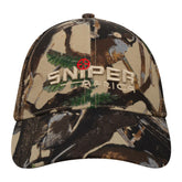 Sniper Mens 3-D Embroided Peak Cap Camoflage