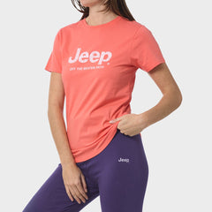 Jeep Womens Iconic Jeep Logo T-Shirts In Orange