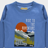 Jeep Boys Graphic Long Sleeve T-Shirt In Blue