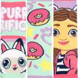 Character Group Girls Gabby'S Dollhouse 3 Pack Crew Socks In Multi