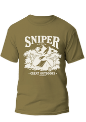 Sniper Great Outdoors T-Shirt In Fatigue