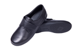 Green Cross Ladies Self Fastening Strap Shoe In Black