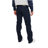Soviet Mens Rivery-R #5 Regular Straight Leg Stretch Jeans In Blue Black
