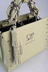 Sissyboy Burgandy Jane Tote Bag W/ Chain Detail