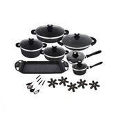 Tez & Schumann 34 Piece Pots Set in Black
