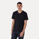 Levis Mens Original Housemark Vneck T-Shirt In Black