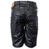 Soviet Boys Daring Coated Denim Short In Black