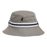 Polo Mens Monogram Reversible Bucket Hat In Grey Multi