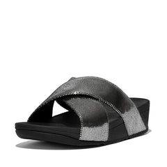 Fitflop Ladies Lulu Lustra Cross Slides In Black