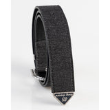 Sissy boy Womens Denim Belt With Diamante Hardware In Black