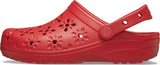 Crocs Girls Classic Cut Out Clog Shoes In Red