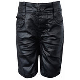 Soviet Boys Daring Coated Denim Short In Black